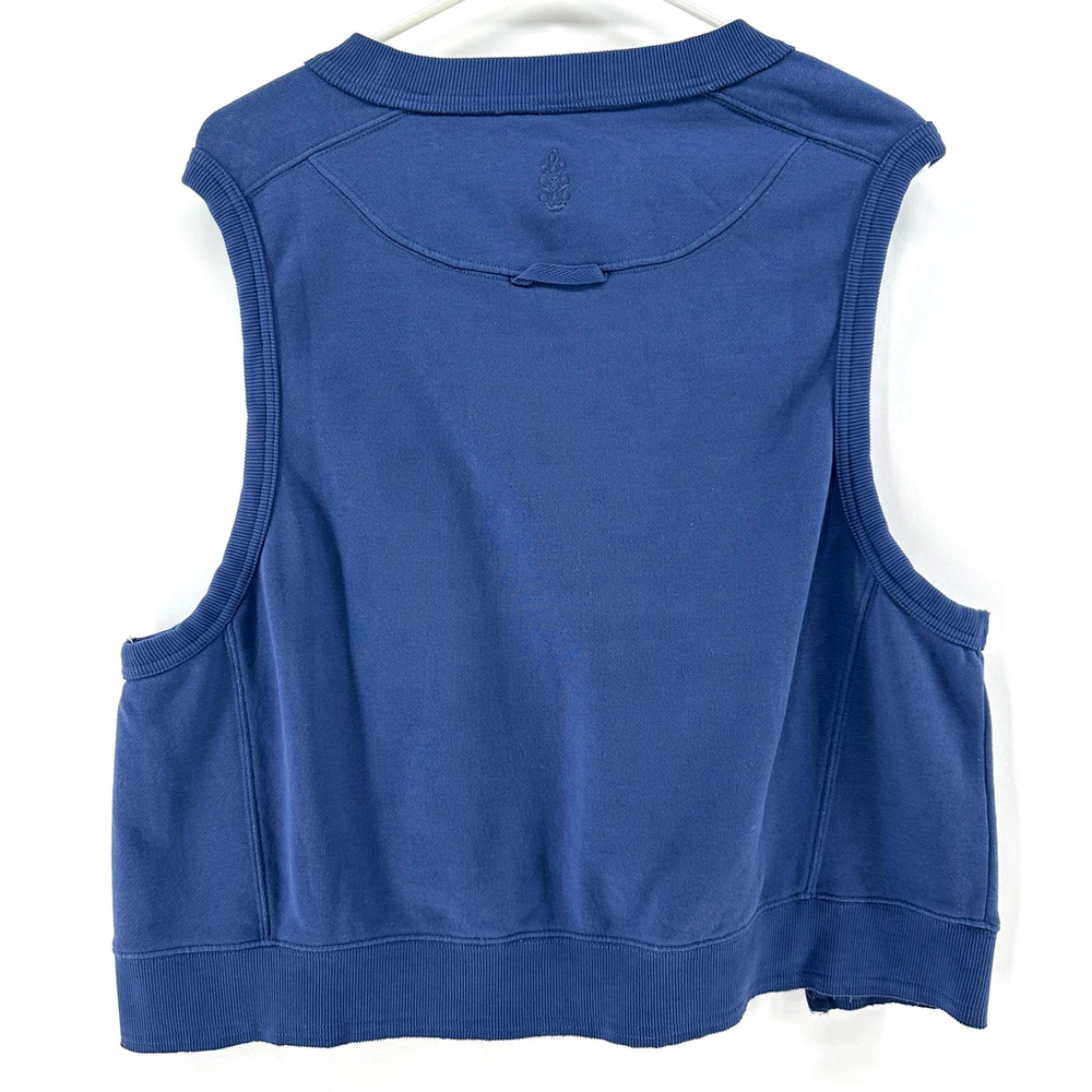 FREE PEOPLE MOVEMENT Athletic Blue CROP SWEATSHIRT Intercept TANK TOP WOMENS L - Picture 8 of 12